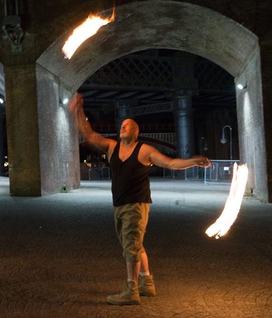 Me, spinning fire